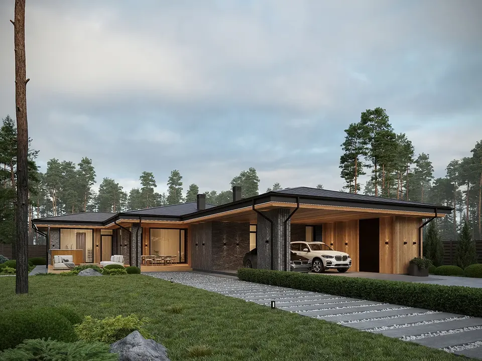 Main Images 2 – 1-Story House Plan 1852 ft², 3 Beds — 12063R