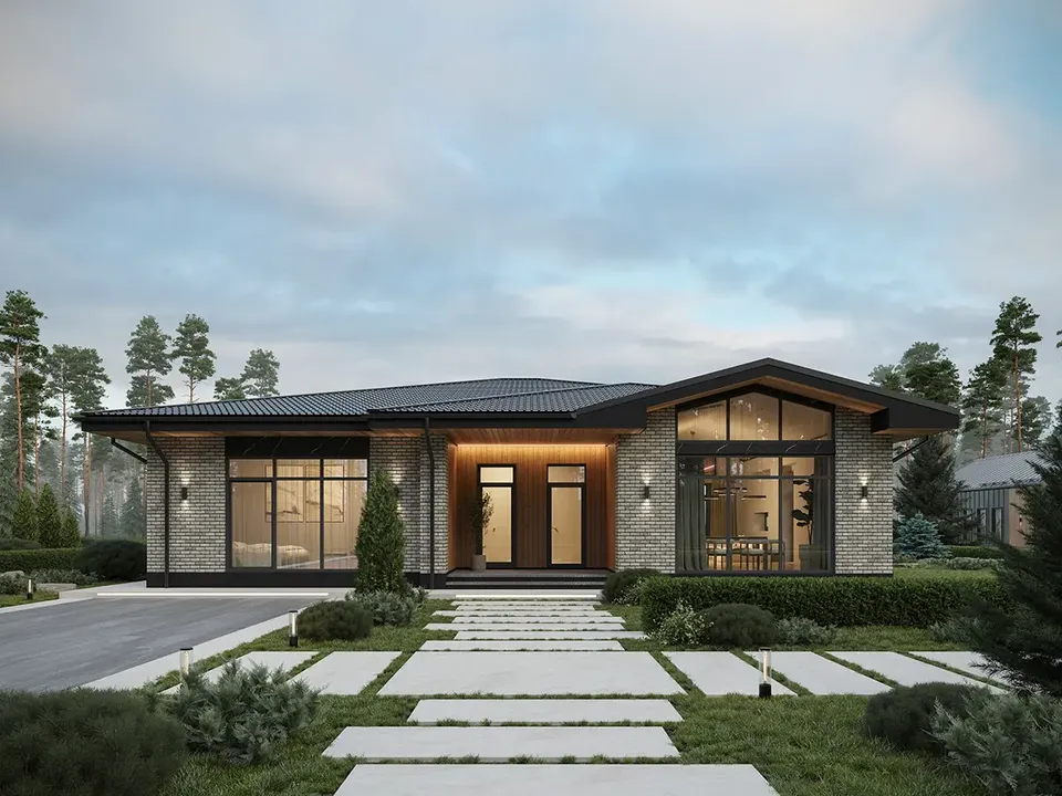 Main Images 2 – 1-Story House Plan 1932 ft², 4 Beds — 43843R