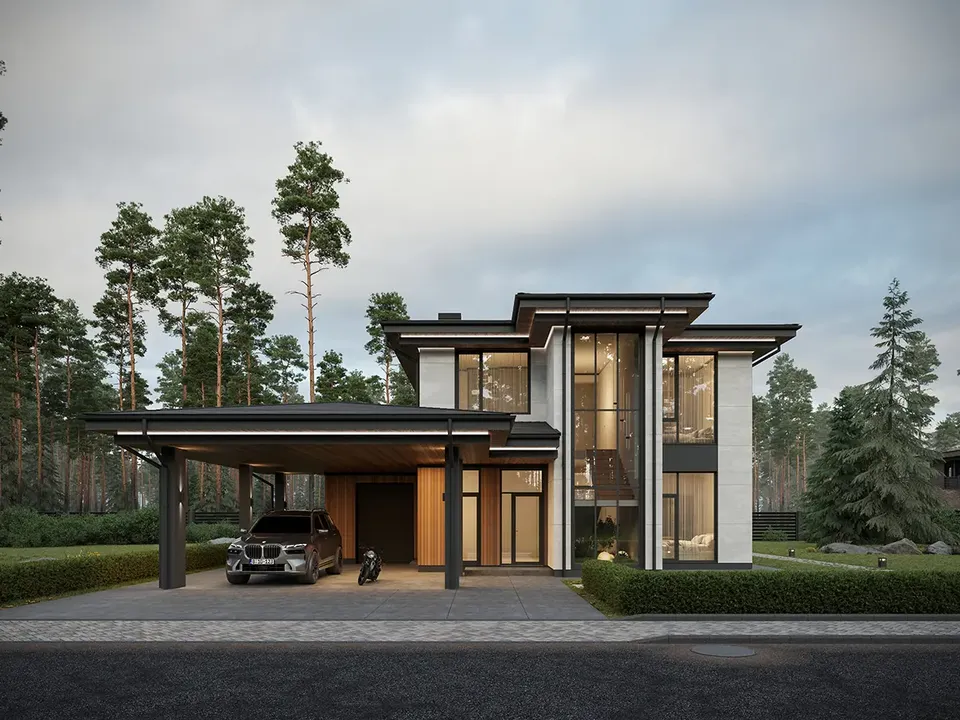 Main Images 2 – 2-Story House Plan 2168 ft², 4 Beds — 10424R