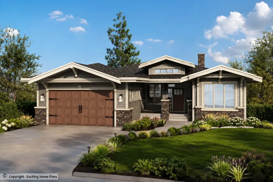 Main Images 2 – 1-Story House Plan 1675 ft², 3 Beds — 26650R