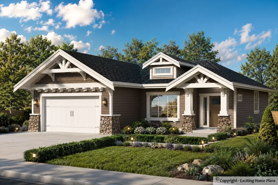 Main Images 2 – 1-Story House Plan 1692 ft², 5 Beds — 41963R