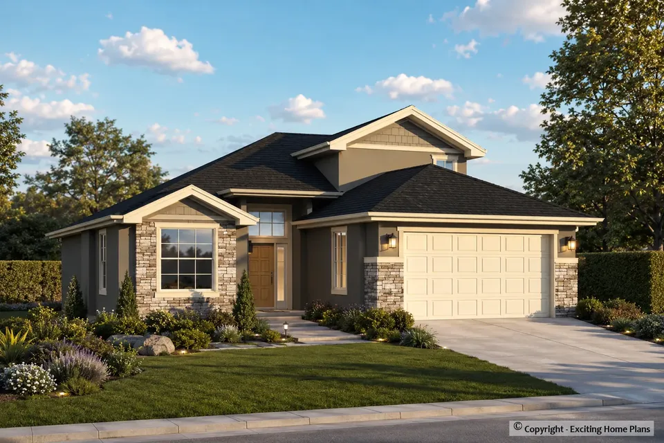 Main Images 2 – 2-Story House Plan 2509 ft², 3 Beds — 42784R