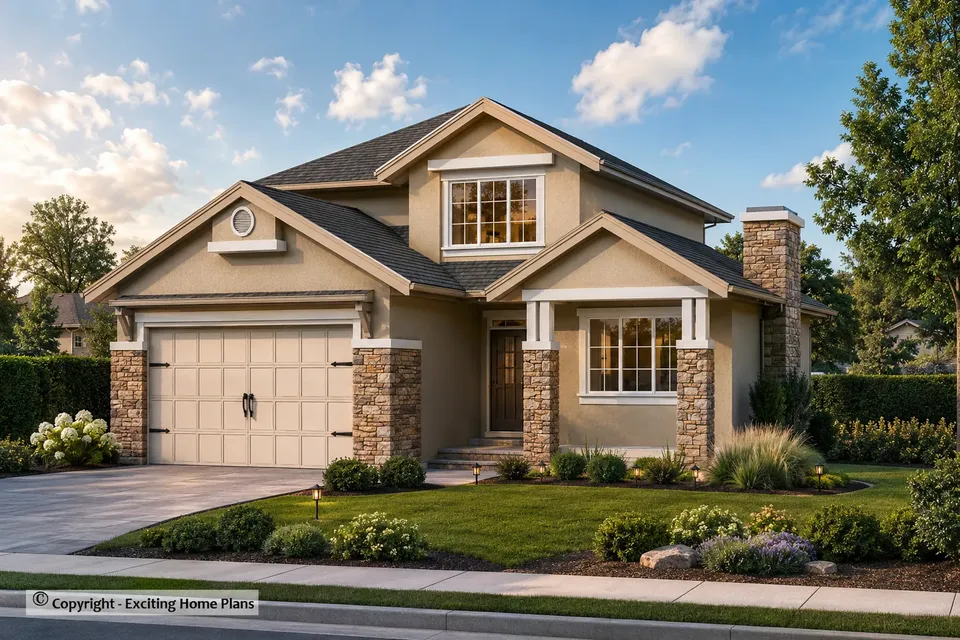 Main Images 2 – 2-Story House Plan 1984 ft², 4 Beds — 25375R