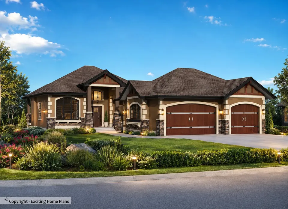 Main Images 2 – 1-Story House Plan 2299 ft², 5 Beds — 23685R