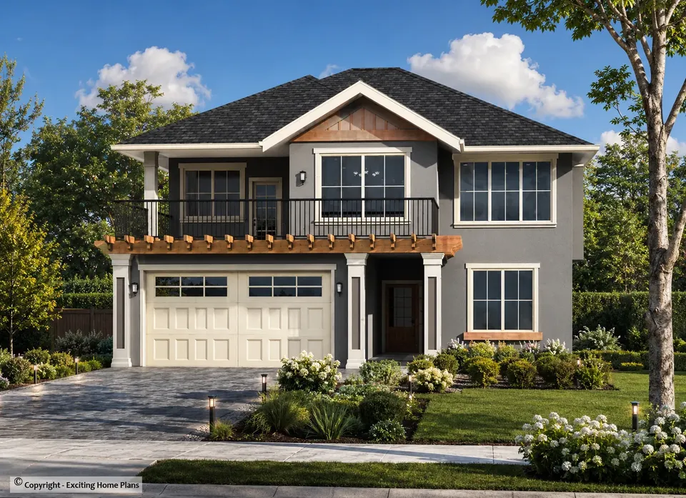 Main Images 2 – 2-Story House Plan 2648 ft², 4 Beds — 43340R