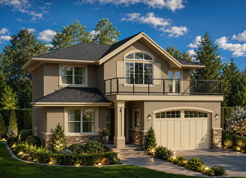 Main Images 2 – 2-Story House Plan 2209 ft², 4 Beds — 89485R