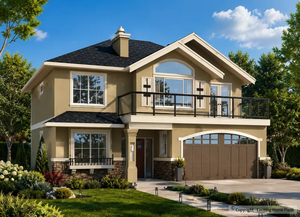 Main Images 2 – 2-Story House Plan 2585 ft², 4 Beds — 38497R