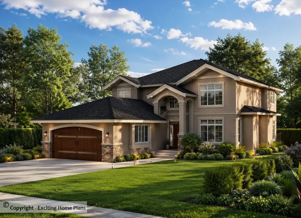 Main Images 2 – 2-Story House Plan 2370 ft², 5 Beds — 71749R