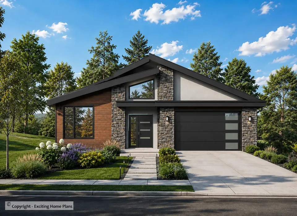 Main Images 2 – 1-Story House Plan 1492 ft², 5 Beds — 39618R
