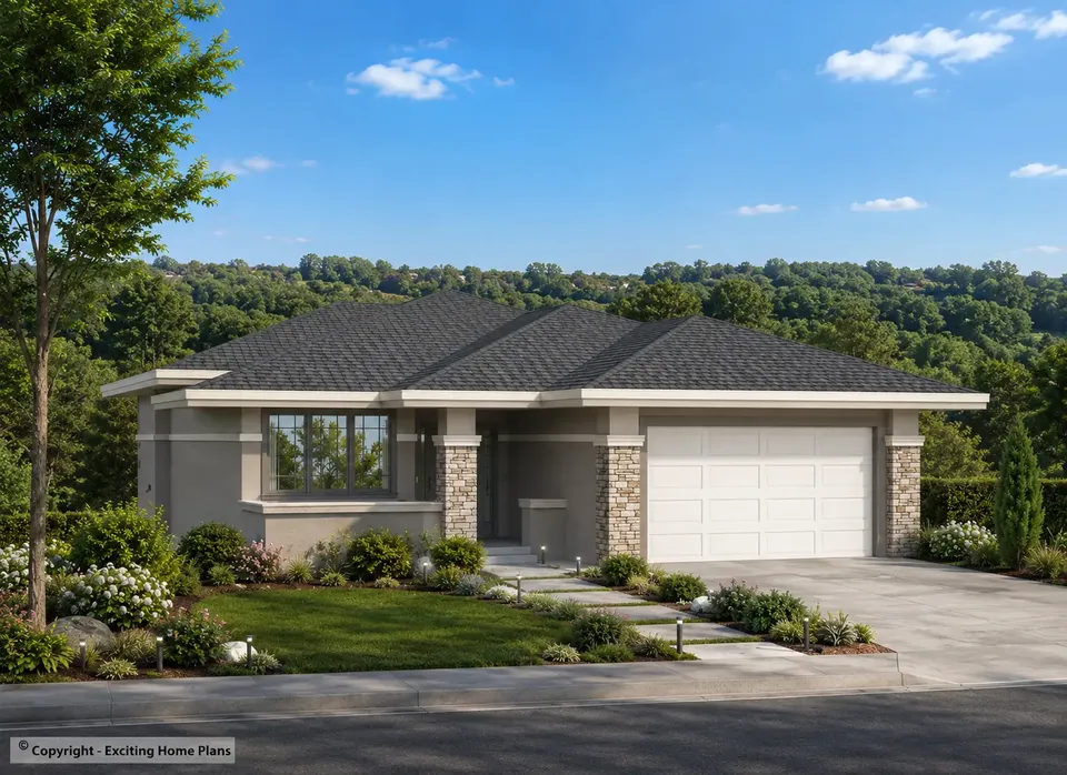 Main Images 2 – 1-Story House Plan 1700 ft², 5 Beds — 97577R