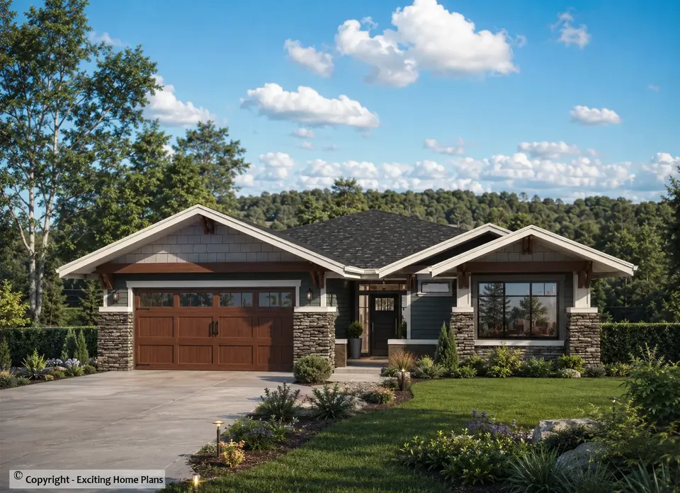 Main Images 2 – 1-Story House Plan 1515 ft², 4 Beds — 25362R