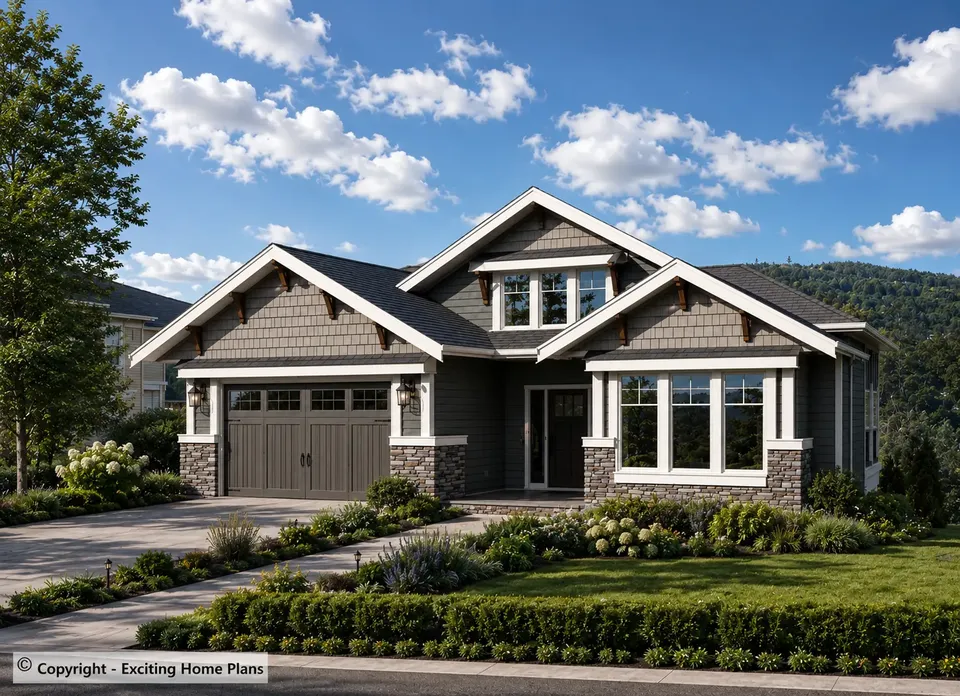 Main Images 2 – 1-Story House Plan 1649 ft², 4 Beds — 88957R