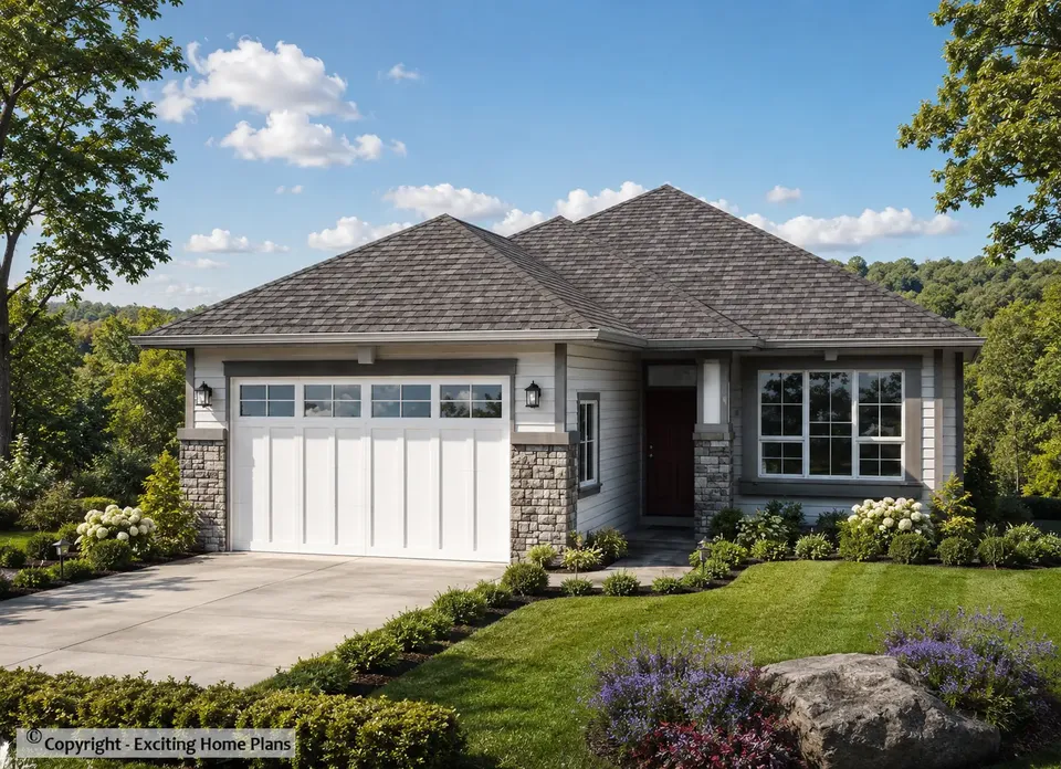 Main Images 2 – 1-Story House Plan 1557 ft², 4 Beds — 24032R