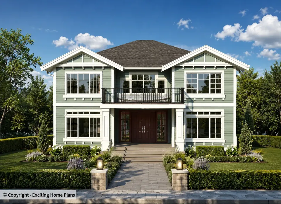 Main Images 2 – 2-Story House Plan 3595 ft², 6 Beds — 37591R