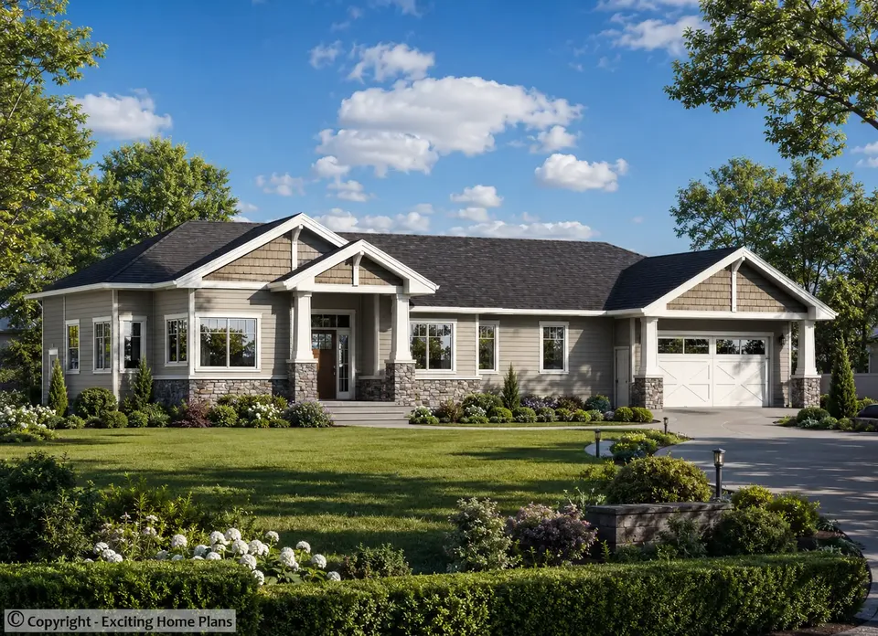 Main Images 2 – 1-Story House Plan 1577 ft², 3 Beds — 89324R