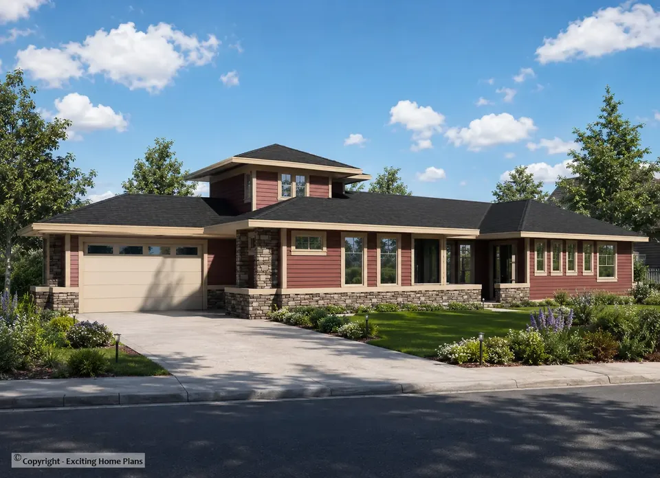 Main Images 2 – 1.5-Story House Plan 2832 ft², 2 Beds — 18824R