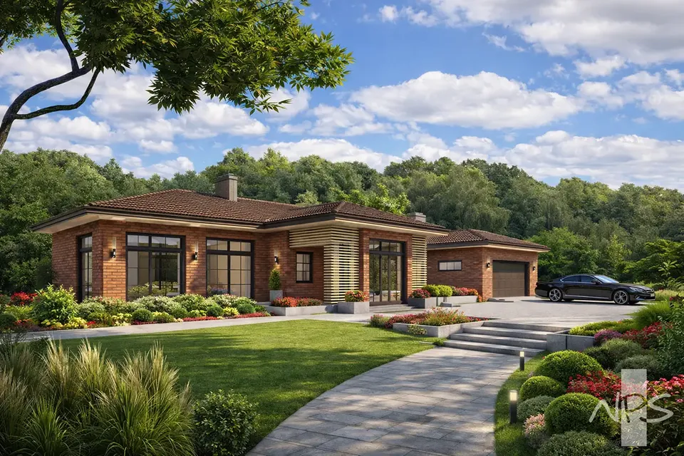 Main Images 1 – 1-Story House Plan 2124 ft², 3 Beds — 51244R