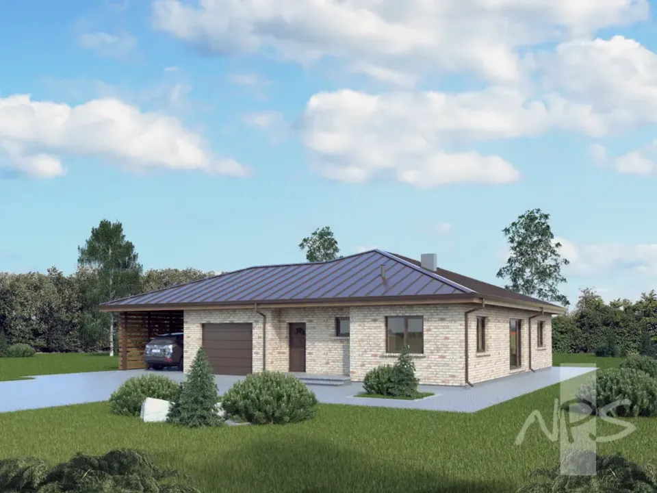 Main Images 2 – 1-Story House Plan 1510 ft², 3 Beds — 78569R