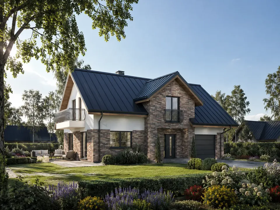 Main Images 2 – 1.5-Story House Plan 1673 ft², 3 Beds — 14411R