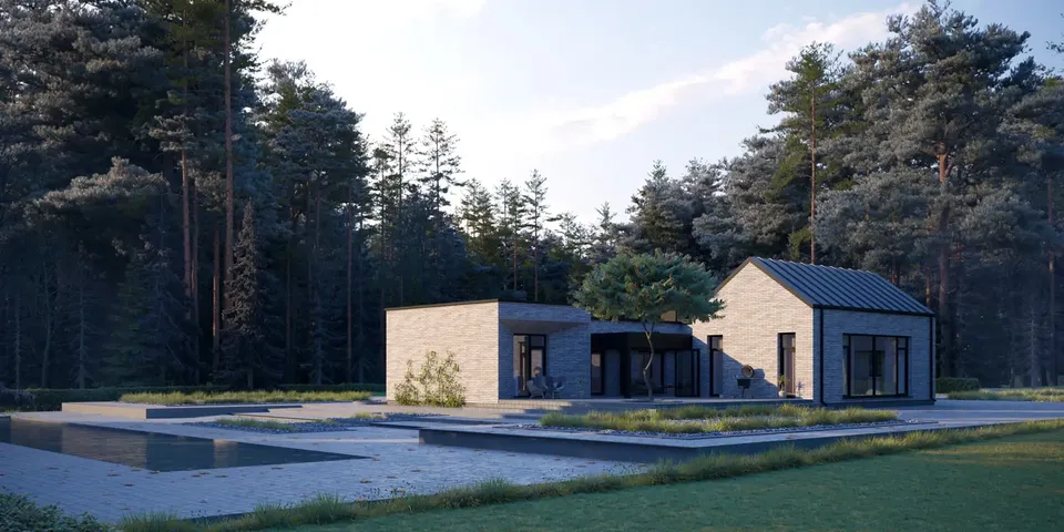 Main Images 1 – 1-Story House Plan 1811 ft², 3 Beds — 64836R