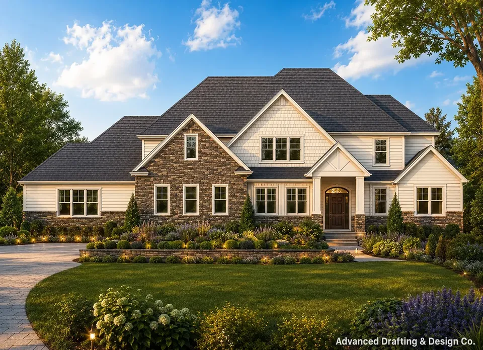 Main Images 2 – 1.5-Story House Plan 4682 ft², 4 Beds — 32450R