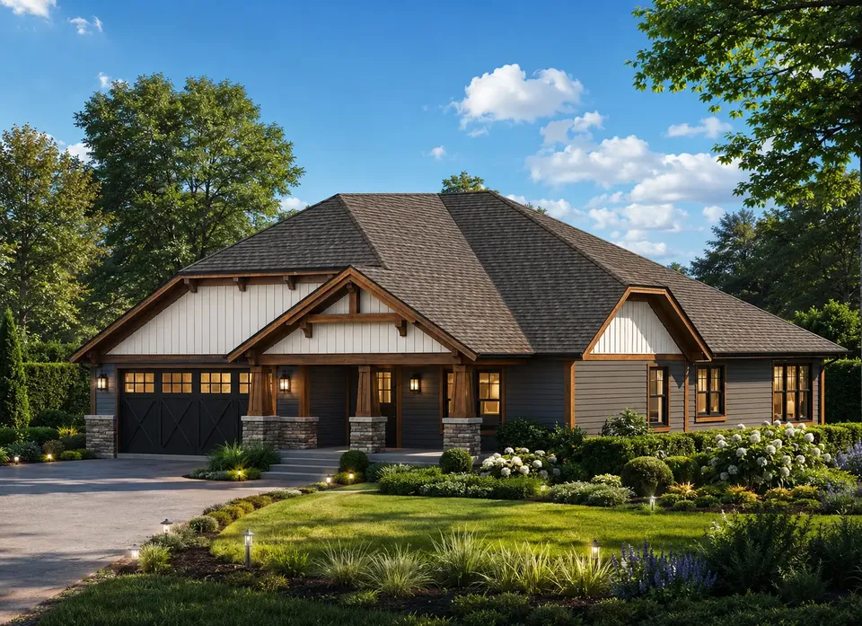 Main Images 2 – 1-Story House Plan 2007 ft², 3 Beds — 24327R