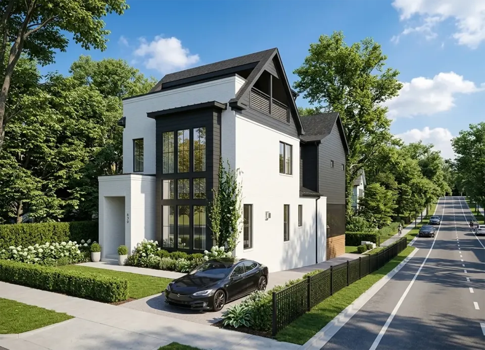 Main Images 2 – 3-Story House Plan 2560 ft², 4 Beds — 57019R