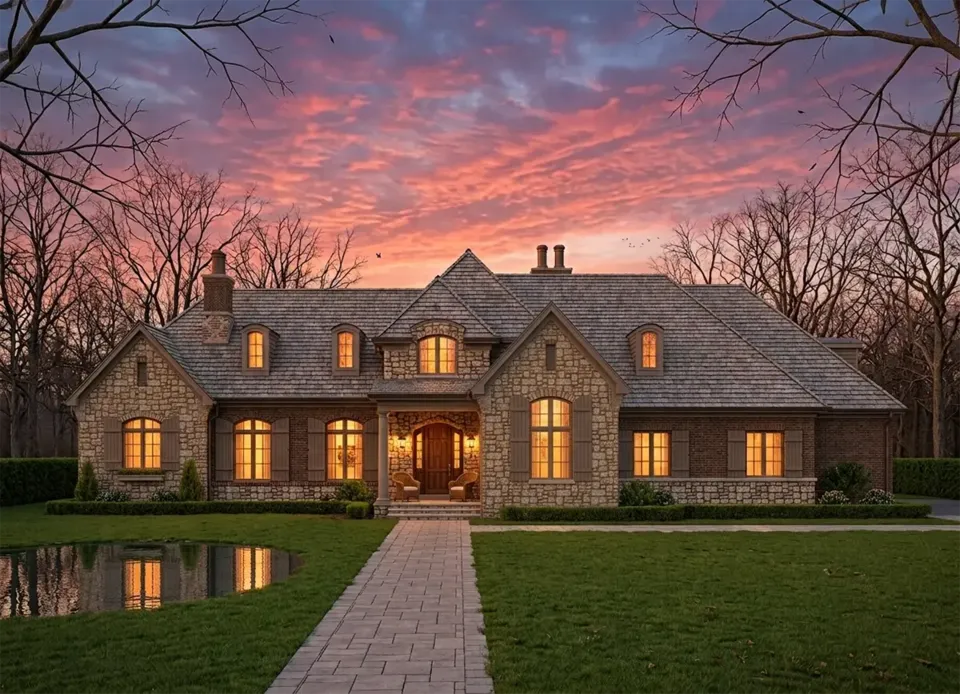 Main Images 2 – 1.5-Story House Plan 6811 ft², 4 Beds — 99208R