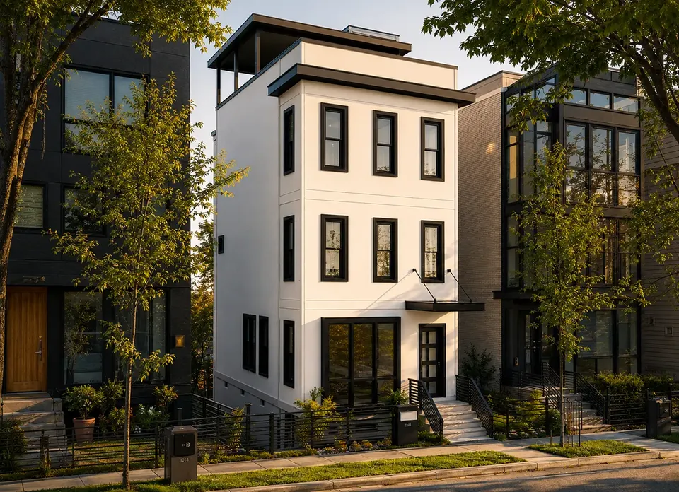 Main Images 2 – 3-Story House Plan 2155 ft², 3 Beds — 94090R