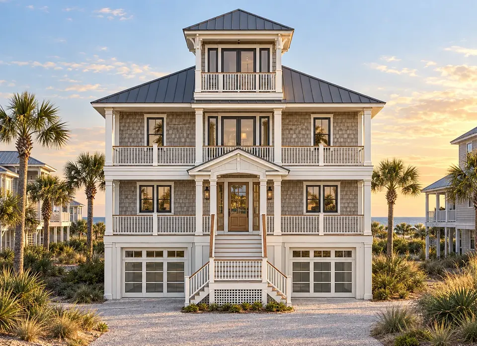Main Images 2 – 3-Story House Plan 2676 ft², 4 Beds — 53827R