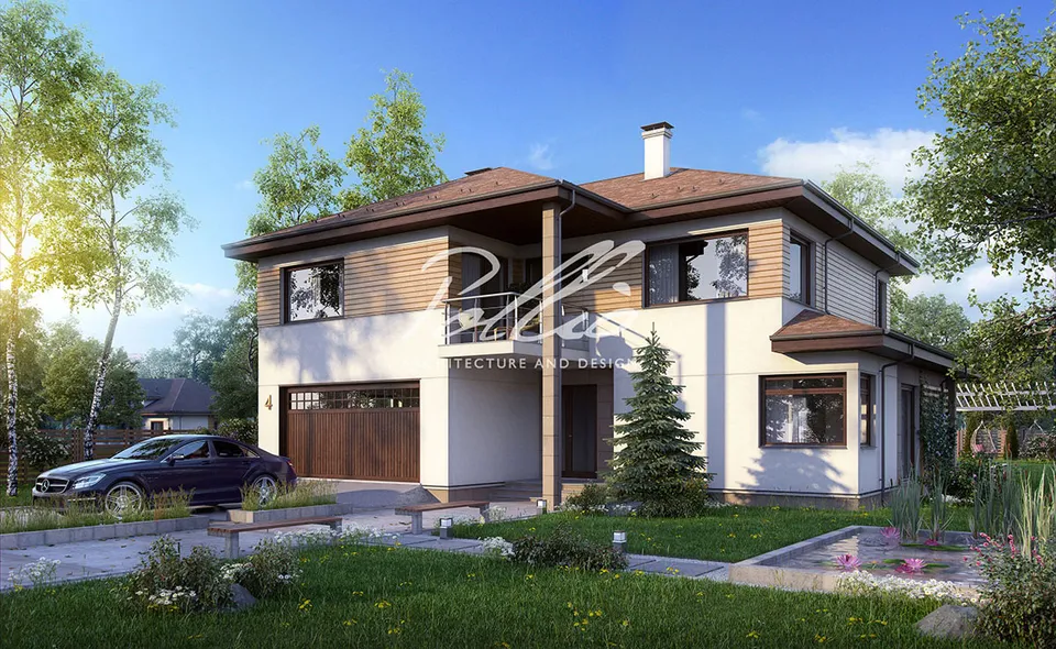 Main Images 1 – 2-Story House Plan 2167 ft², 3 Beds — 19339C