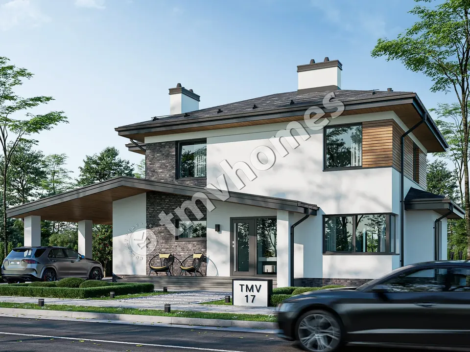 Main Images 2 – 2-Story House Plan 1903 ft², 3 Beds — 44407C
