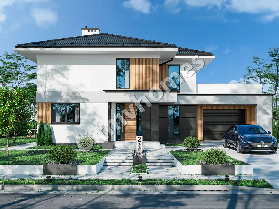 Main Images 2 – 2-Story House Plan 2613 ft², 2 Beds — 90840C