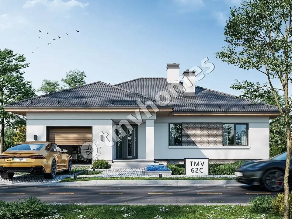Main Images 2 – 1-Story House Plan 1490 ft², 3 Beds — 27824C