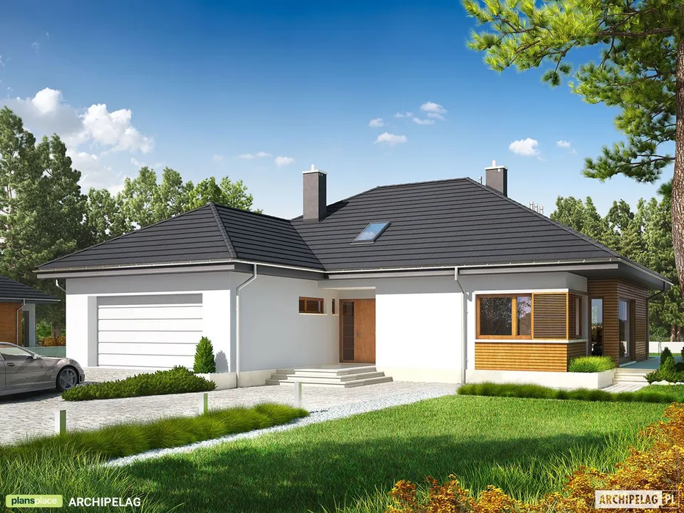 Main Images 1 – Ready-made One Story House Plan with Attic