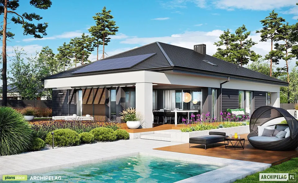 Main Images 1 – Narrow Lot House Plan with 4 Beds and Garage