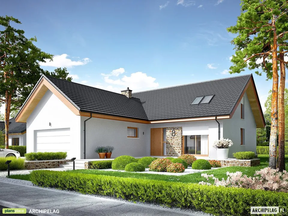 Main Images 1 – L-Shaped House Plan with Bonus Room and Fireplace