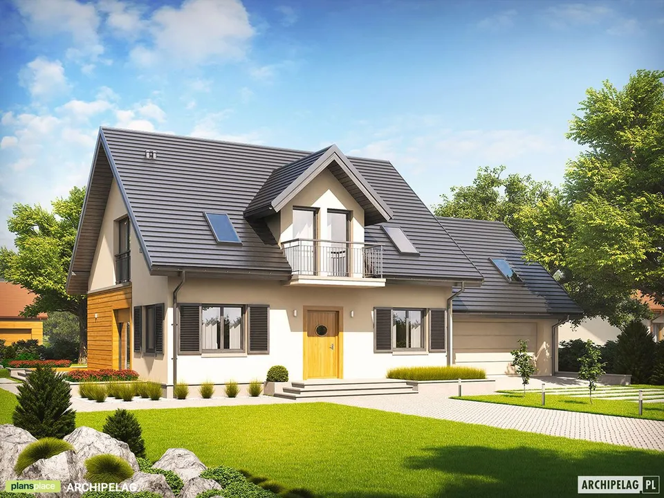 Main Images 1 – 2-Story House Plan with Bonus Room above Garage