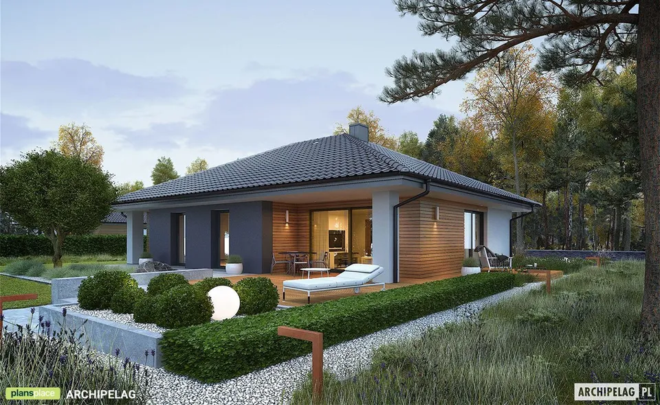 Main Images 1 – 1300 Sq Ft House Plan with 3 Beds and 1.5 Baths