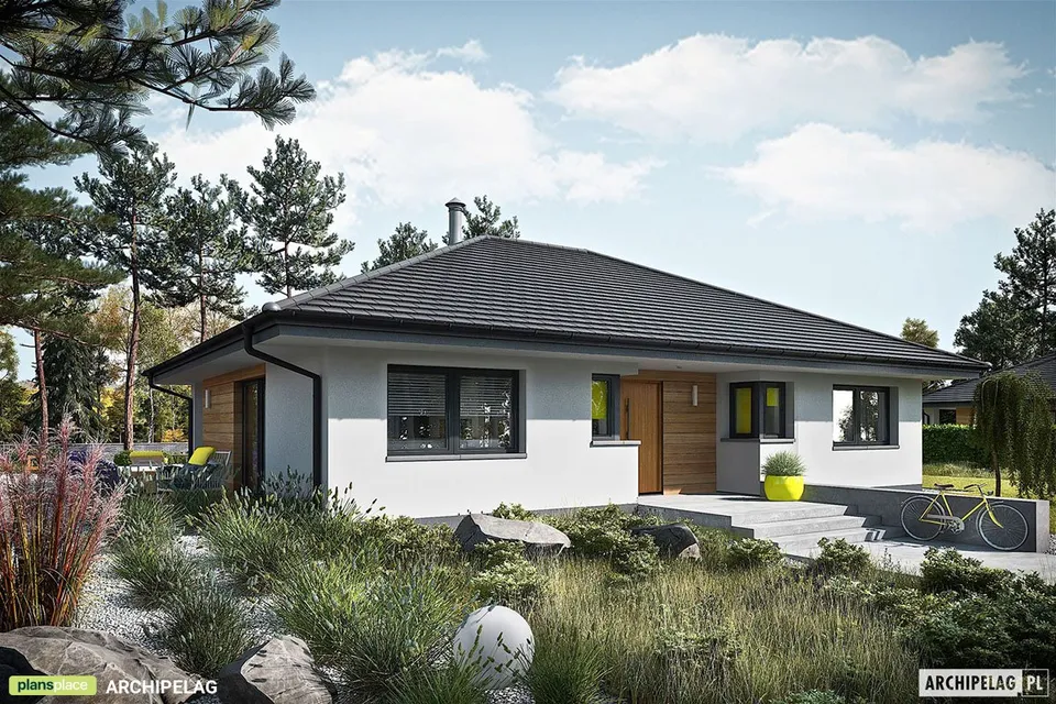 Main Images 1 – 1300 Sq Ft House Plan with Open Floor Plan