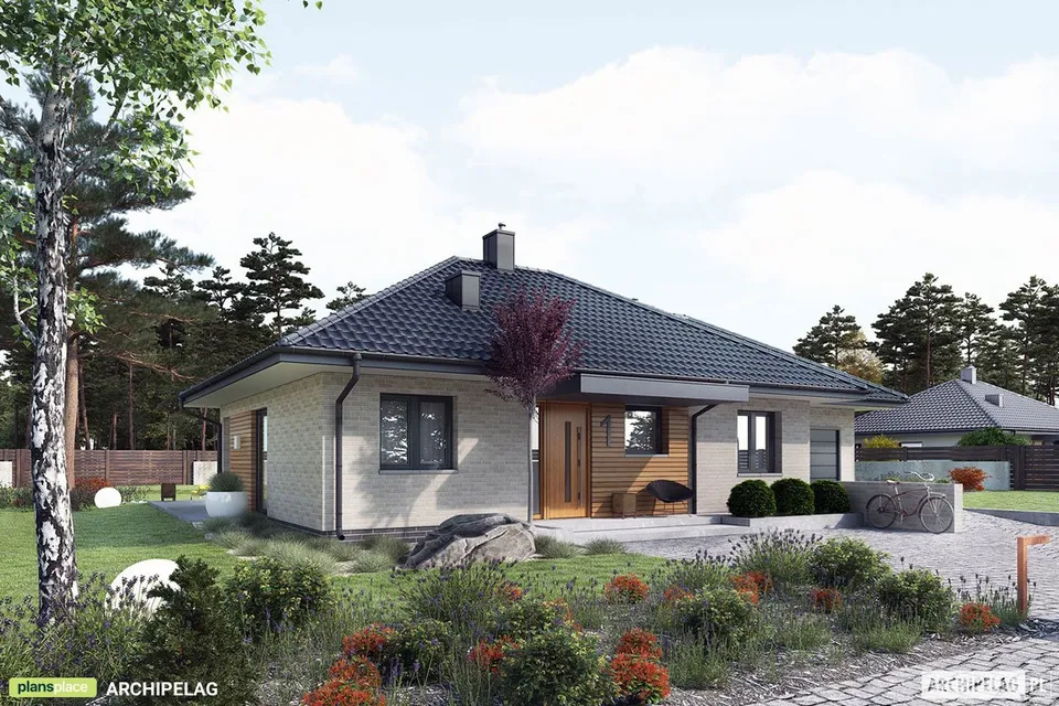 Main Images 1 – 900 Sq Ft One Level Home Plan with 3 Beds