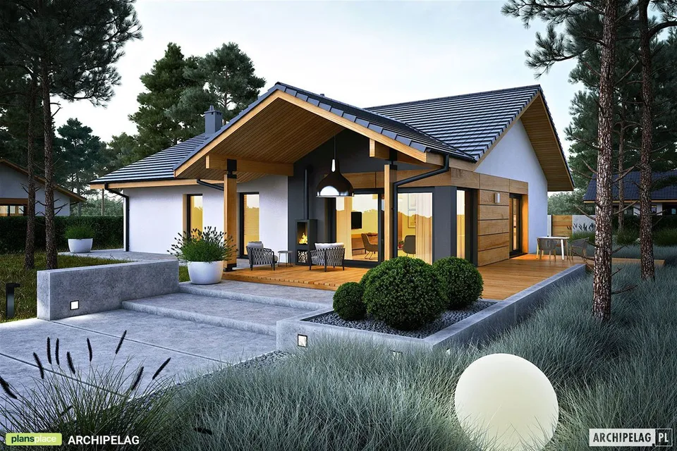 Main Images 1 – House Plan with Laundry and Outdoor Fireplace