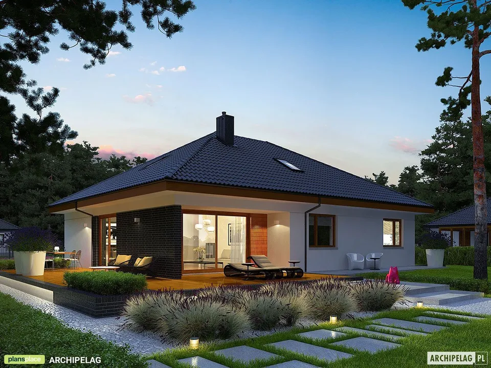 Main Images 1 – 1150 Sq Ft House Plan with 2 Beds and Open Floor Plan