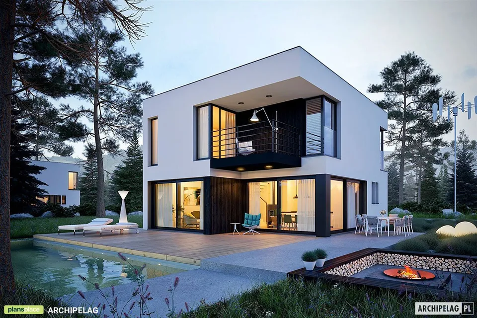 Main Images 1 – 1400 Sq Ft Cubic House with Open Floor Plan