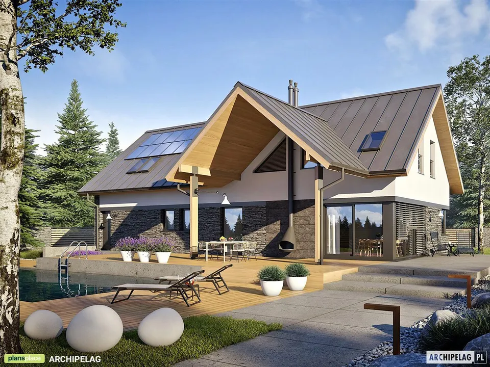 Main Images 1 – 1800 Sq Ft House Plan with Indoor-Outdoor Fireplace
