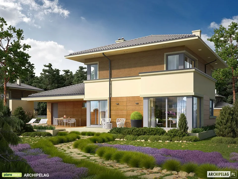 Main Images 1 – Two Story House Plan with 2-Car Garage and Porch