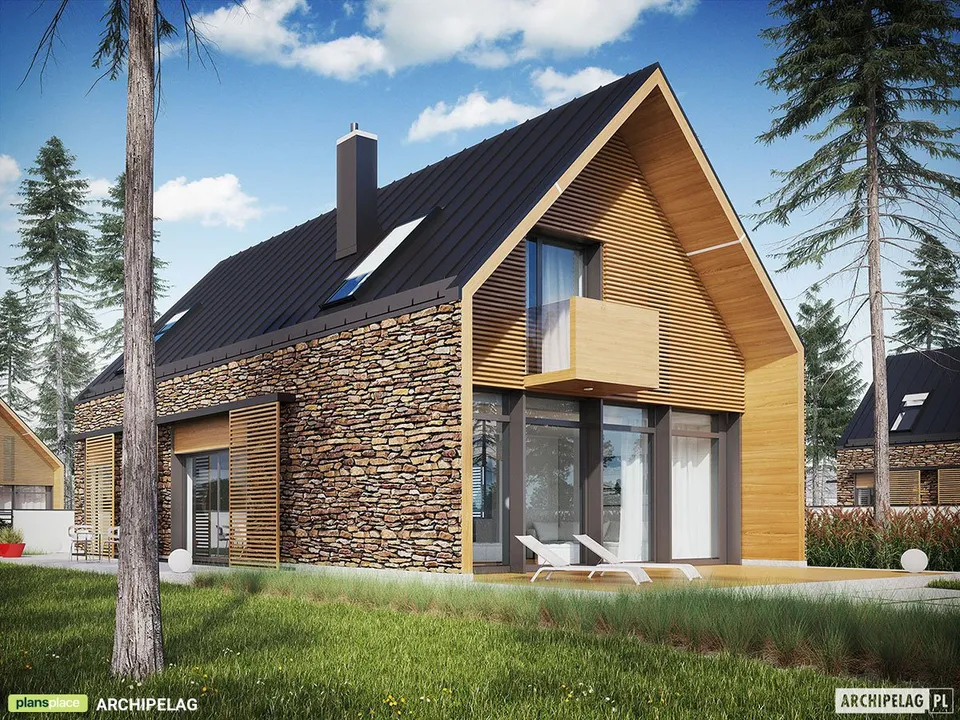 Main Images 1 – 2-Story European Barnhouse Plan with Rear Porch