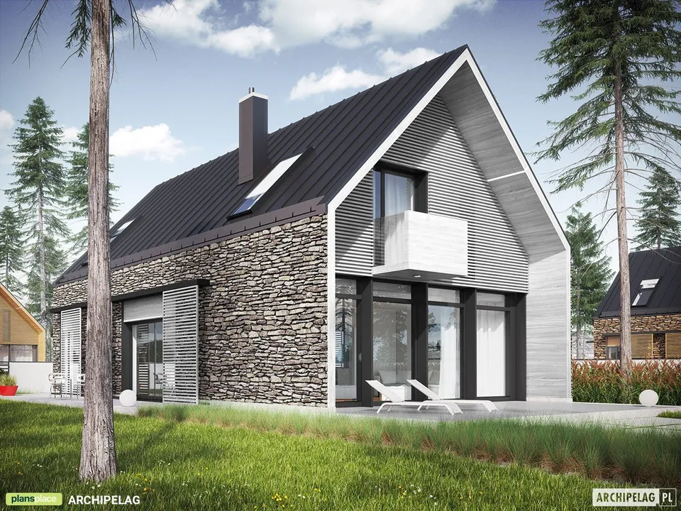 Main Images 1 – 1.5-Story European Barnhouse Plan without Garage