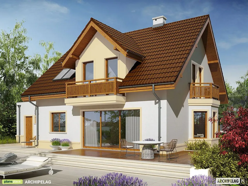 Main Images 1 – House Plan with Clustered Bedrooms and Balcony