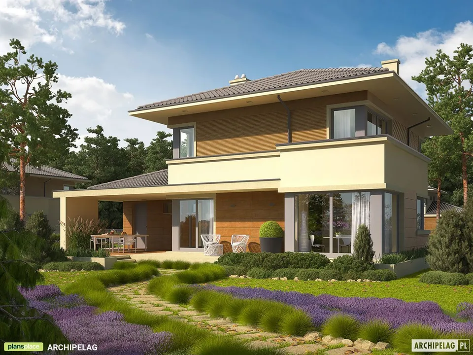 Main Images 1 – 2-Story House Plan with 3 Beds and Home Office